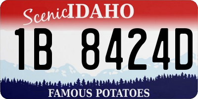 ID license plate 1B8424D
