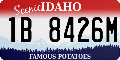 ID license plate 1B8426M