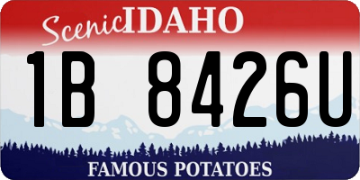 ID license plate 1B8426U