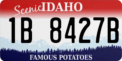 ID license plate 1B8427B