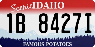 ID license plate 1B8427I