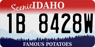 ID license plate 1B8428W