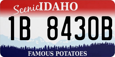 ID license plate 1B8430B