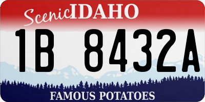 ID license plate 1B8432A
