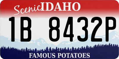 ID license plate 1B8432P