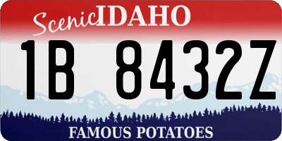 ID license plate 1B8432Z