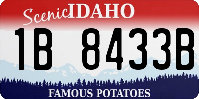ID license plate 1B8433B