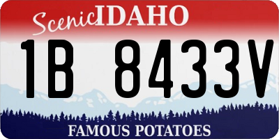 ID license plate 1B8433V