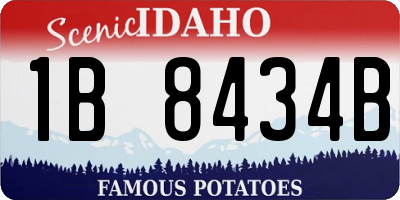 ID license plate 1B8434B