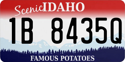 ID license plate 1B8435Q