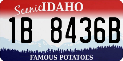 ID license plate 1B8436B