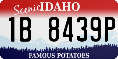 ID license plate 1B8439P