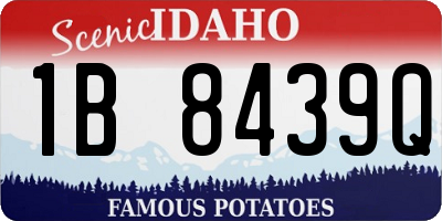 ID license plate 1B8439Q