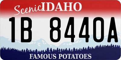 ID license plate 1B8440A