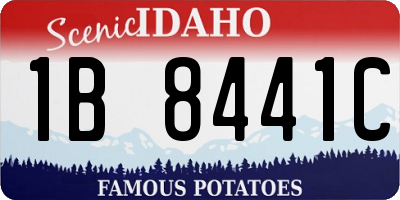 ID license plate 1B8441C