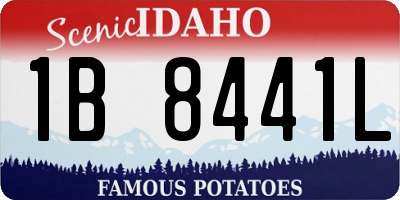 ID license plate 1B8441L