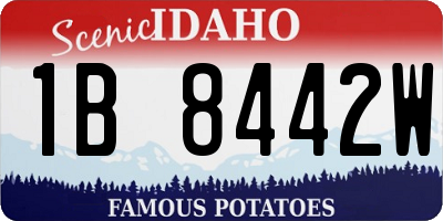 ID license plate 1B8442W
