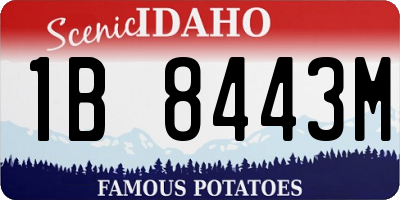 ID license plate 1B8443M
