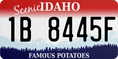 ID license plate 1B8445F