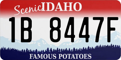 ID license plate 1B8447F