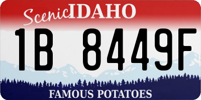 ID license plate 1B8449F