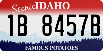 ID license plate 1B8457B