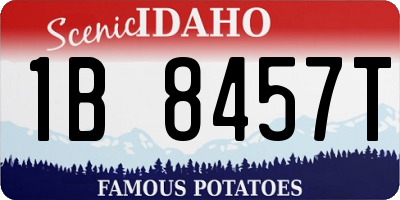 ID license plate 1B8457T