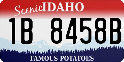 ID license plate 1B8458B