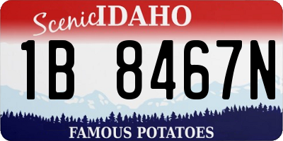 ID license plate 1B8467N