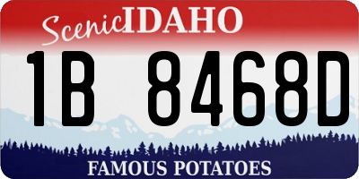 ID license plate 1B8468D