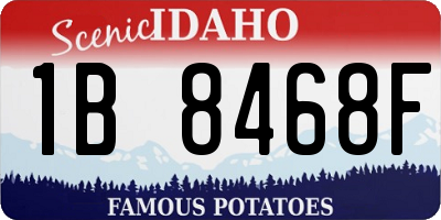 ID license plate 1B8468F