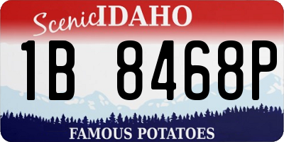 ID license plate 1B8468P