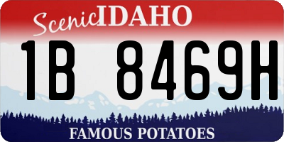 ID license plate 1B8469H
