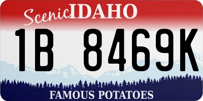 ID license plate 1B8469K