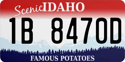 ID license plate 1B8470D