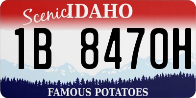 ID license plate 1B8470H