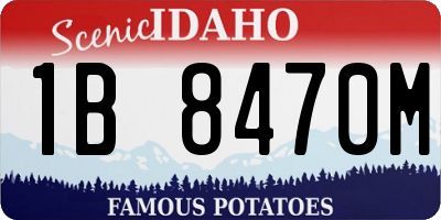 ID license plate 1B8470M