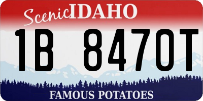 ID license plate 1B8470T