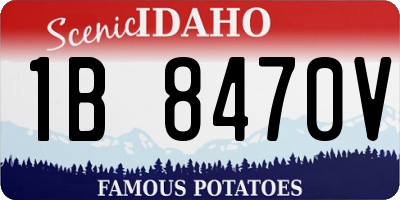 ID license plate 1B8470V