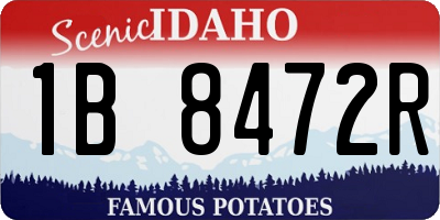 ID license plate 1B8472R