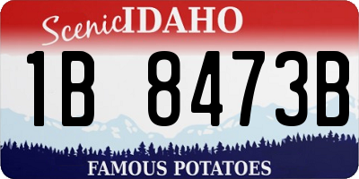 ID license plate 1B8473B