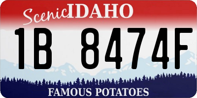 ID license plate 1B8474F