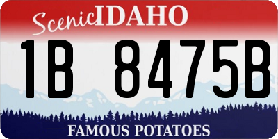 ID license plate 1B8475B