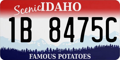 ID license plate 1B8475C