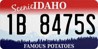 ID license plate 1B8475S