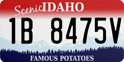 ID license plate 1B8475V