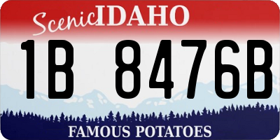 ID license plate 1B8476B
