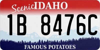 ID license plate 1B8476C