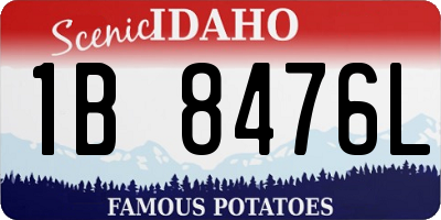 ID license plate 1B8476L