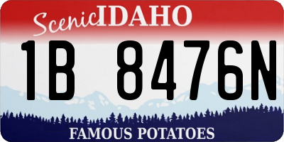 ID license plate 1B8476N